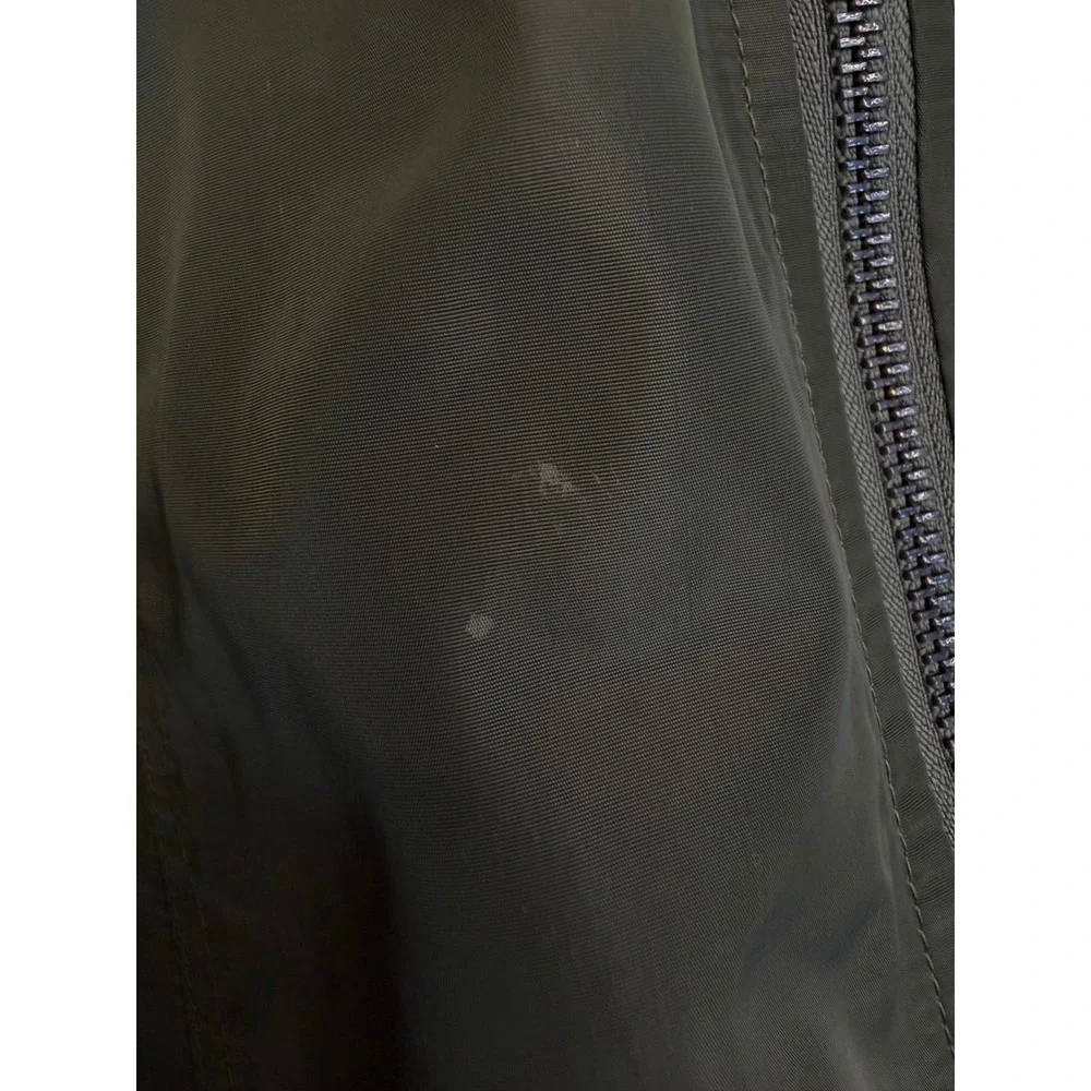 Express Womens Olive Green Lightweight Hooded Windbreaker Jacket Size L #524‎